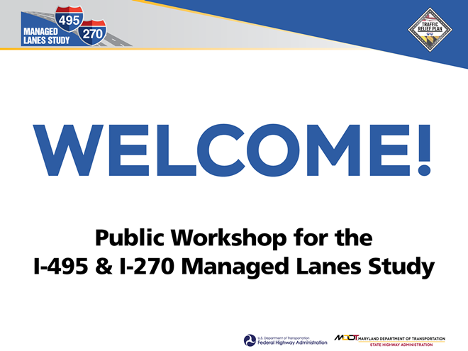 Save The Date (April 23, 2019): Public Workshop on Widening I-495 at Eleanor Roosevelt High School