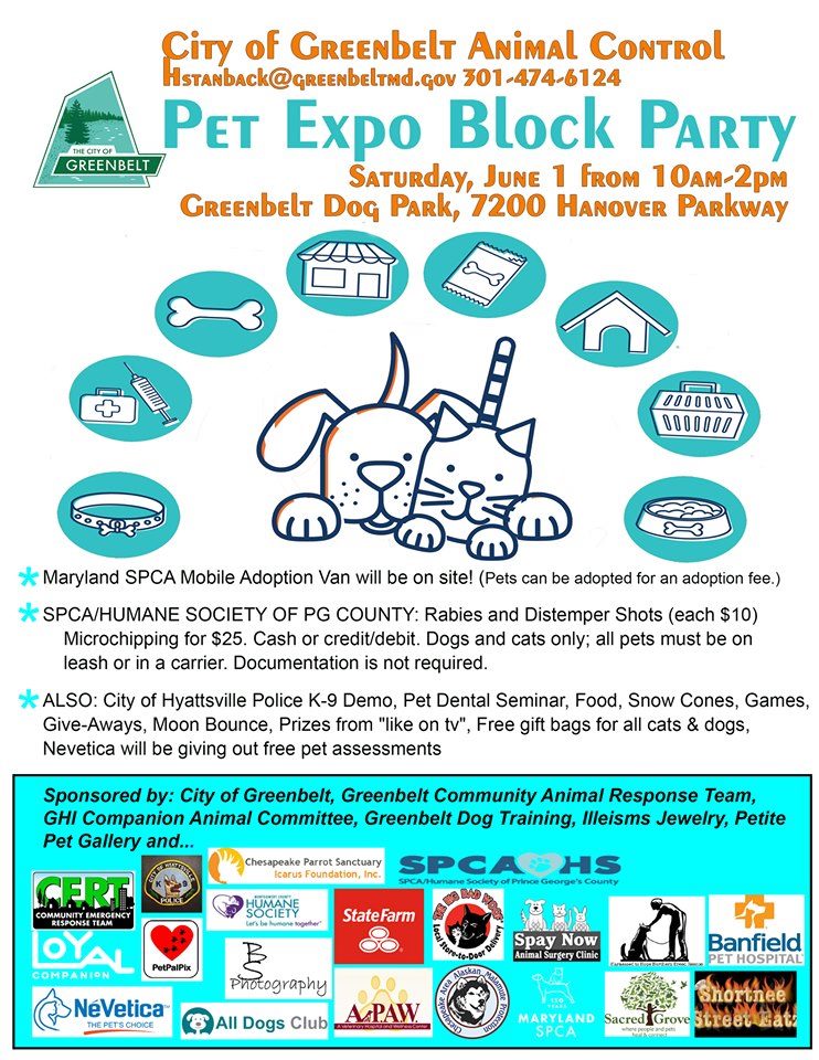 Pet Expo Block Party on Saturday, June 1, 2019